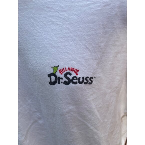 Billabong X Dr. Seuss White T-Shirt XL Christmas Graphic Tee Short Sleeve Cotton - Picture 4 of 8